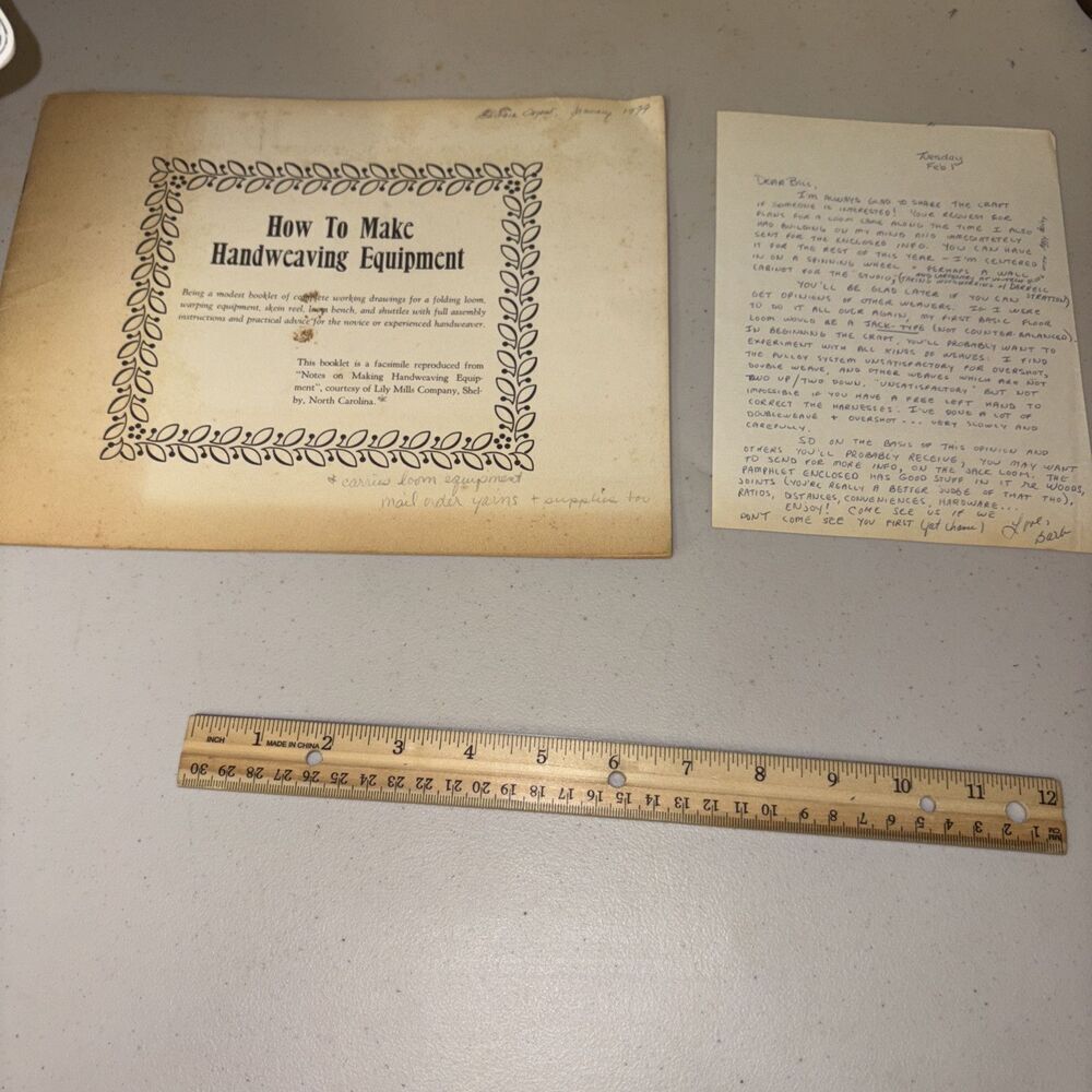 How To Make Handweaving Equipment / Handweavers Guild of America 1974